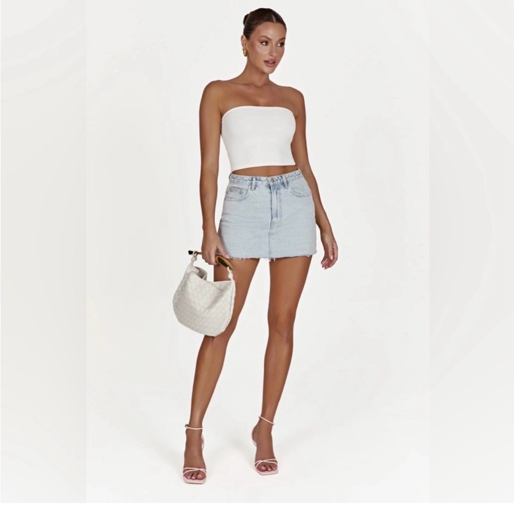 Meshki Light Blue Mini Skirt